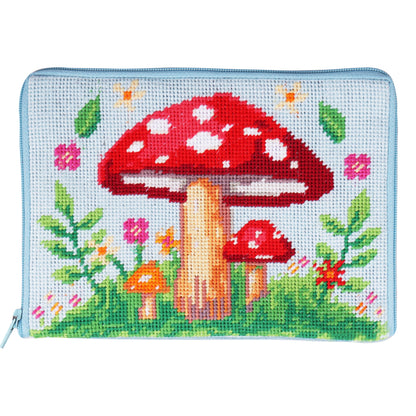 Half Stitch/Tapestry Kit: Stitch Your Own Make Up Pouch: Toadstool