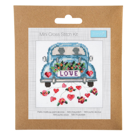 Mini Counted Cross Stitch Kit: Love
