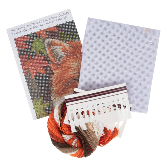 Large Counted Cross Stitch Kit: Fox