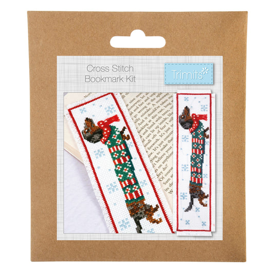 Counted Cross Stitch Bookmark: Silly Sausage