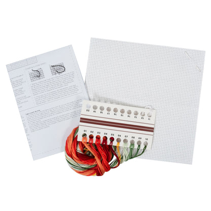Mini Counted Cross Stitch: Poinsettia