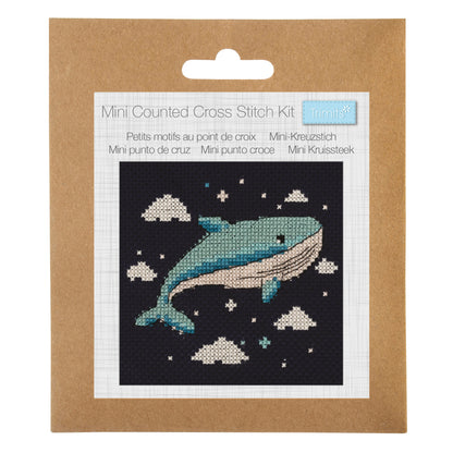 Mini Counted Cross Stitch Kit: Whale