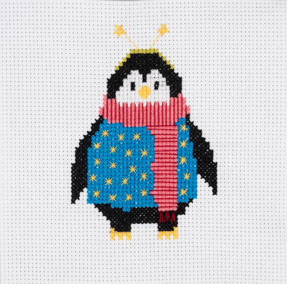Mini Counted Cross Stitch: Cosy Penguin