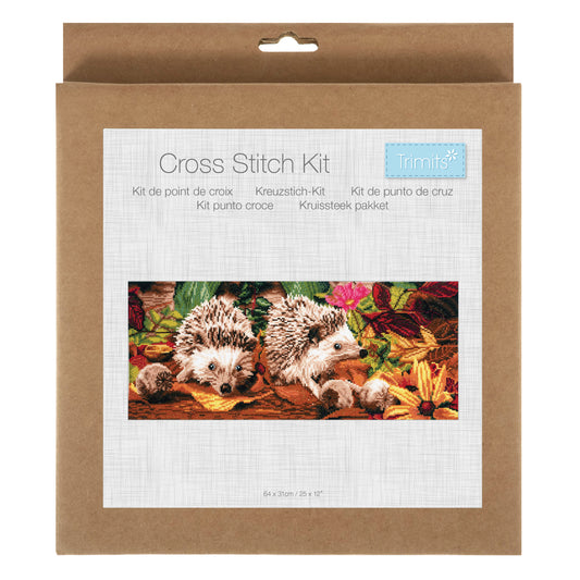 Large Counted Cross Stitch Kit: Hedgehogs