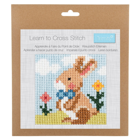 Learn To Cross Stitch Kit: Bunny