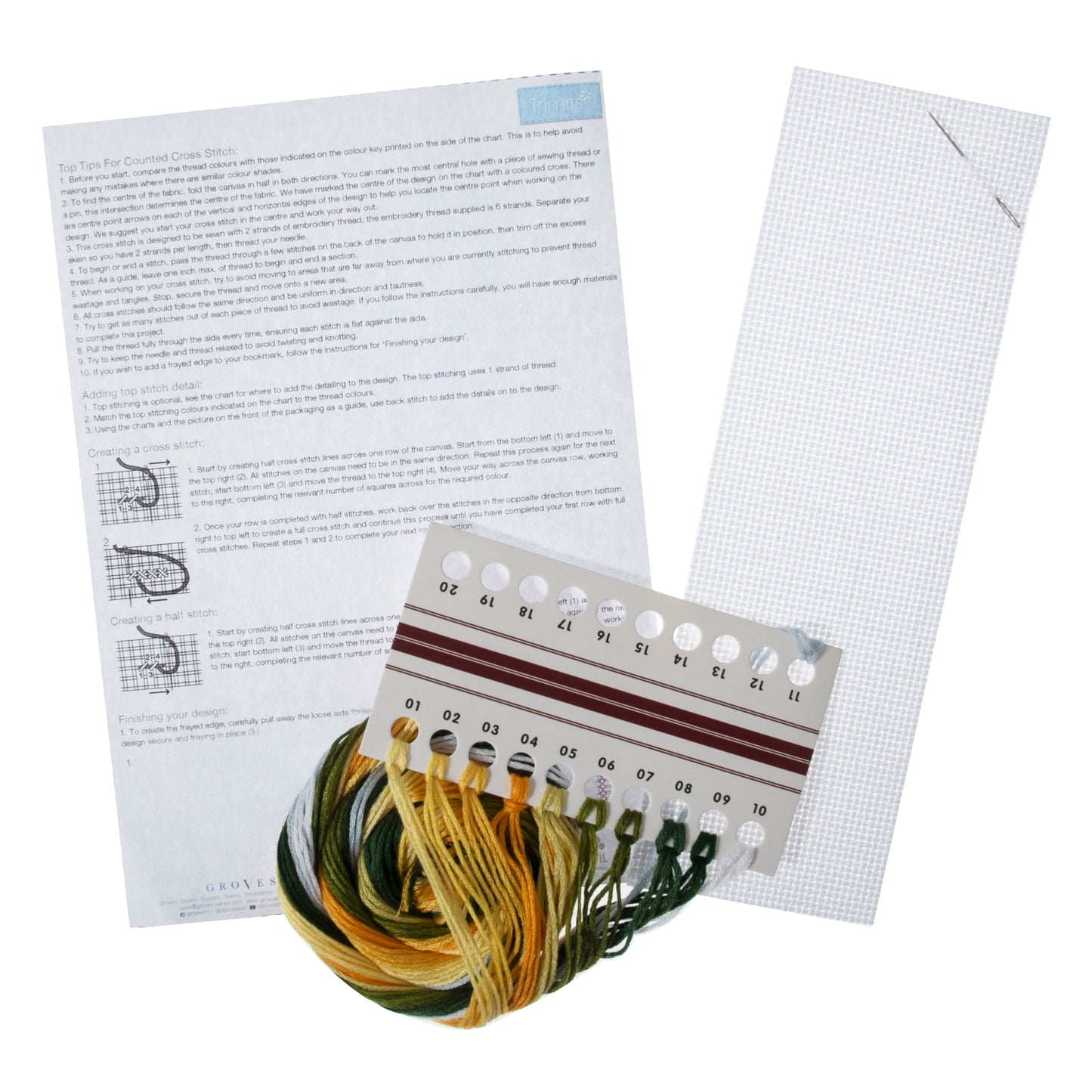 Counted Cross Stitch Bookmark: Lemon