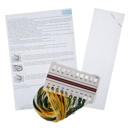 Counted Cross Stitch Bookmark: Lemon