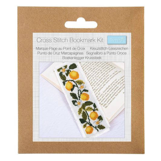 Counted Cross Stitch Bookmark: Lemon