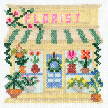Mini Counted Cross Stitch Kit: Florist