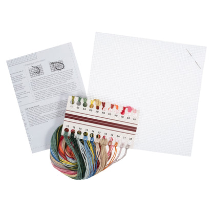 Mini Counted Cross Stitch Kit: Florist