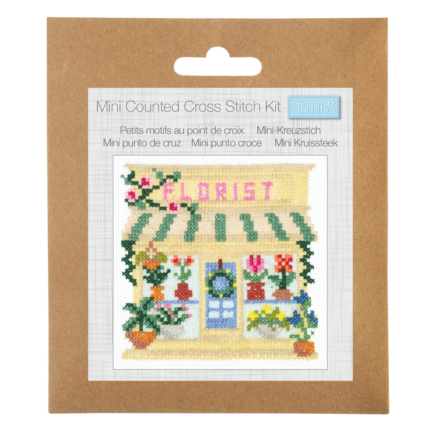 Mini Counted Cross Stitch Kit: Florist