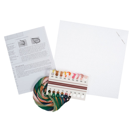 Mini Counted Cross Stitch Kit: Succulence