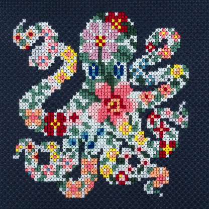 Mini Counted Cross Stitch Kit: Octopus