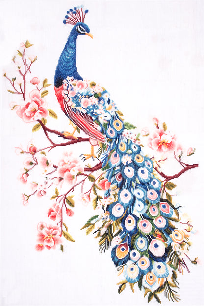 Extra Large Counted Cross Stitch Kit: Peacock