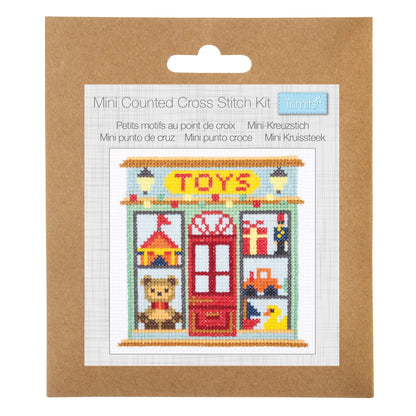Mini Counted Cross Stitch Kit: Toy Shop