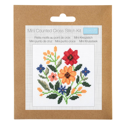 Mini Counted Cross Stitch Kit: Bloom