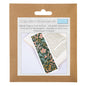 Mini Counted Cross Stitch Bookmark: Floral Woodblock