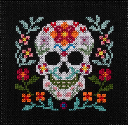 Mini Counted Cross Stitch Kiti: Sugar Skull