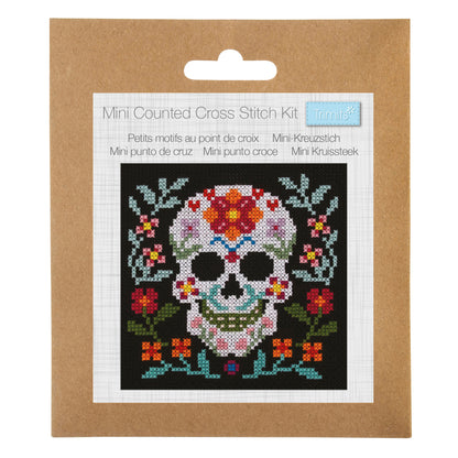 Mini Counted Cross Stitch Kiti: Sugar Skull