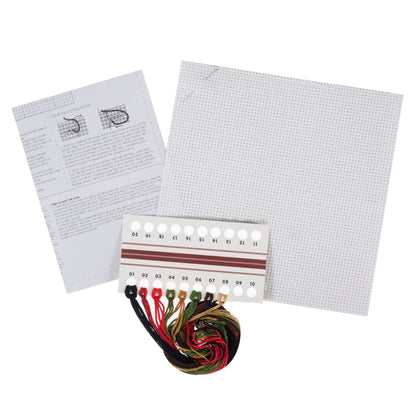 Mini Counted Cross Stitch Kit: Christmas Wreath