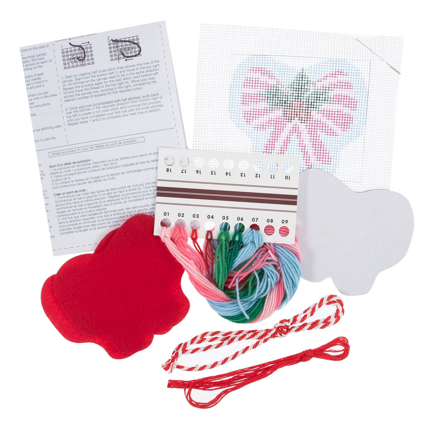 Half Stitch / Tapestry Decoration Kit: Christmas Bow