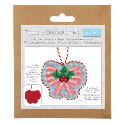 Half Stitch / Tapestry Decoration Kit: Christmas Bow