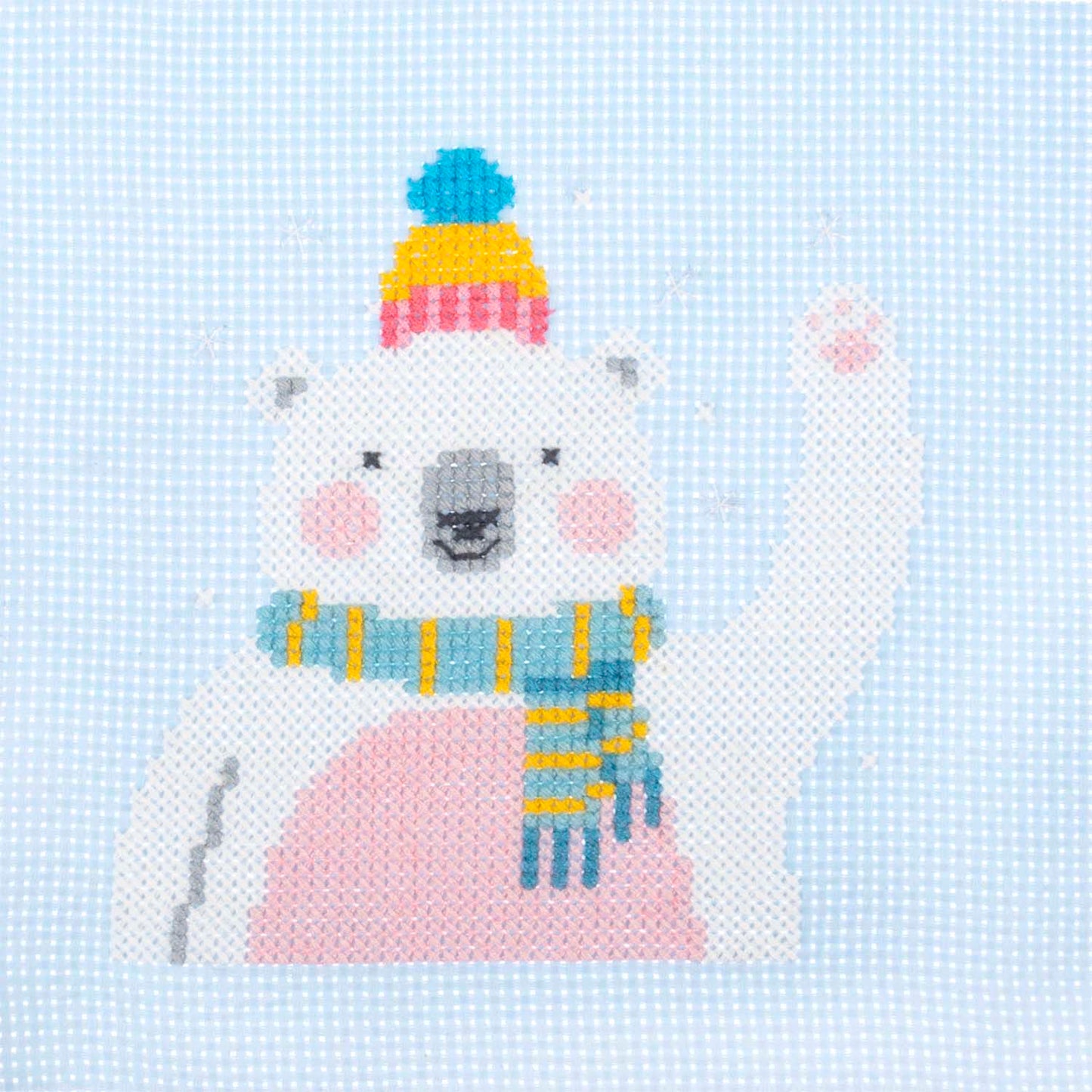 Mini Counted Cross Stitch Kit: Polar Bear