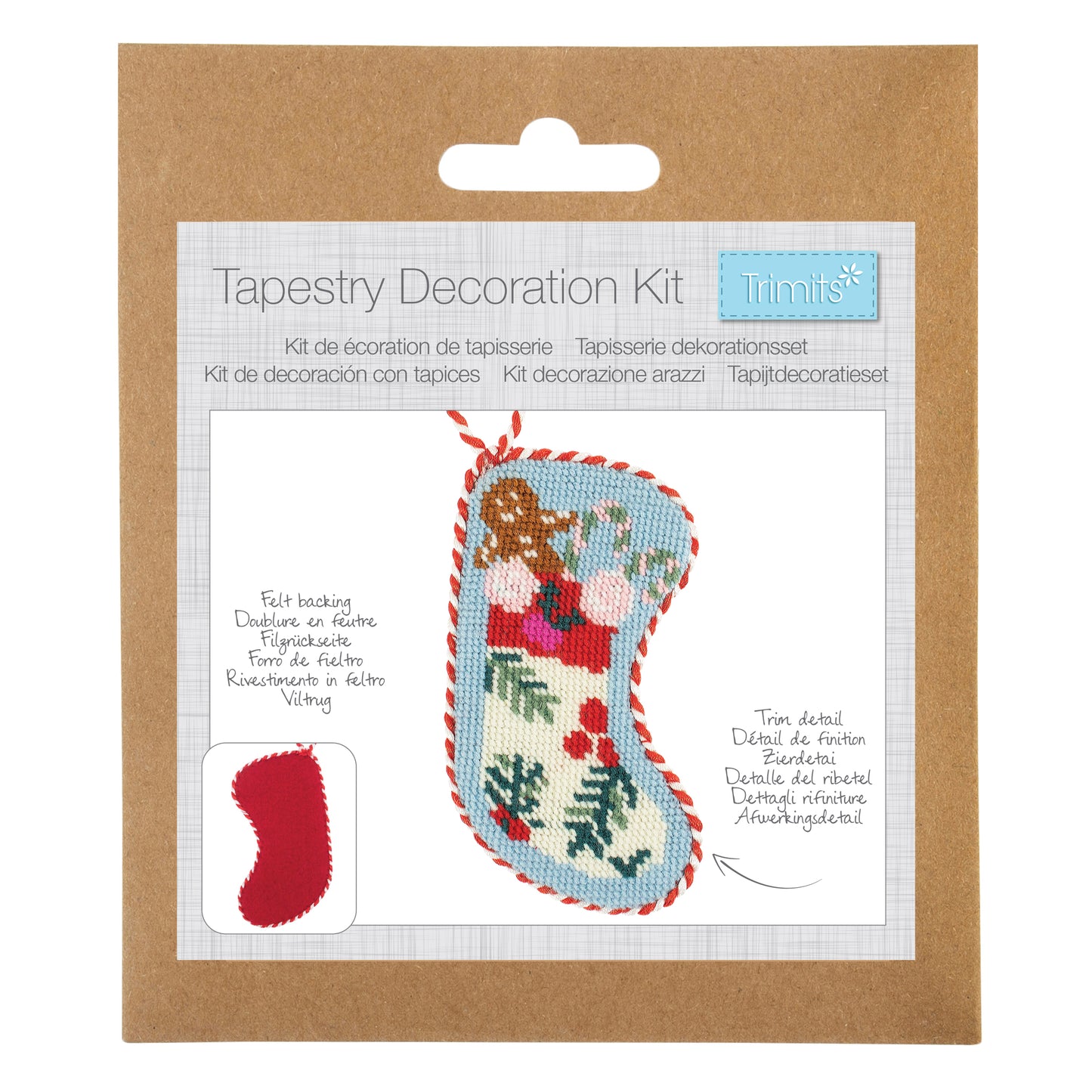 Half Stitch / Tapestry Decoration Kit: Christmas Stocking