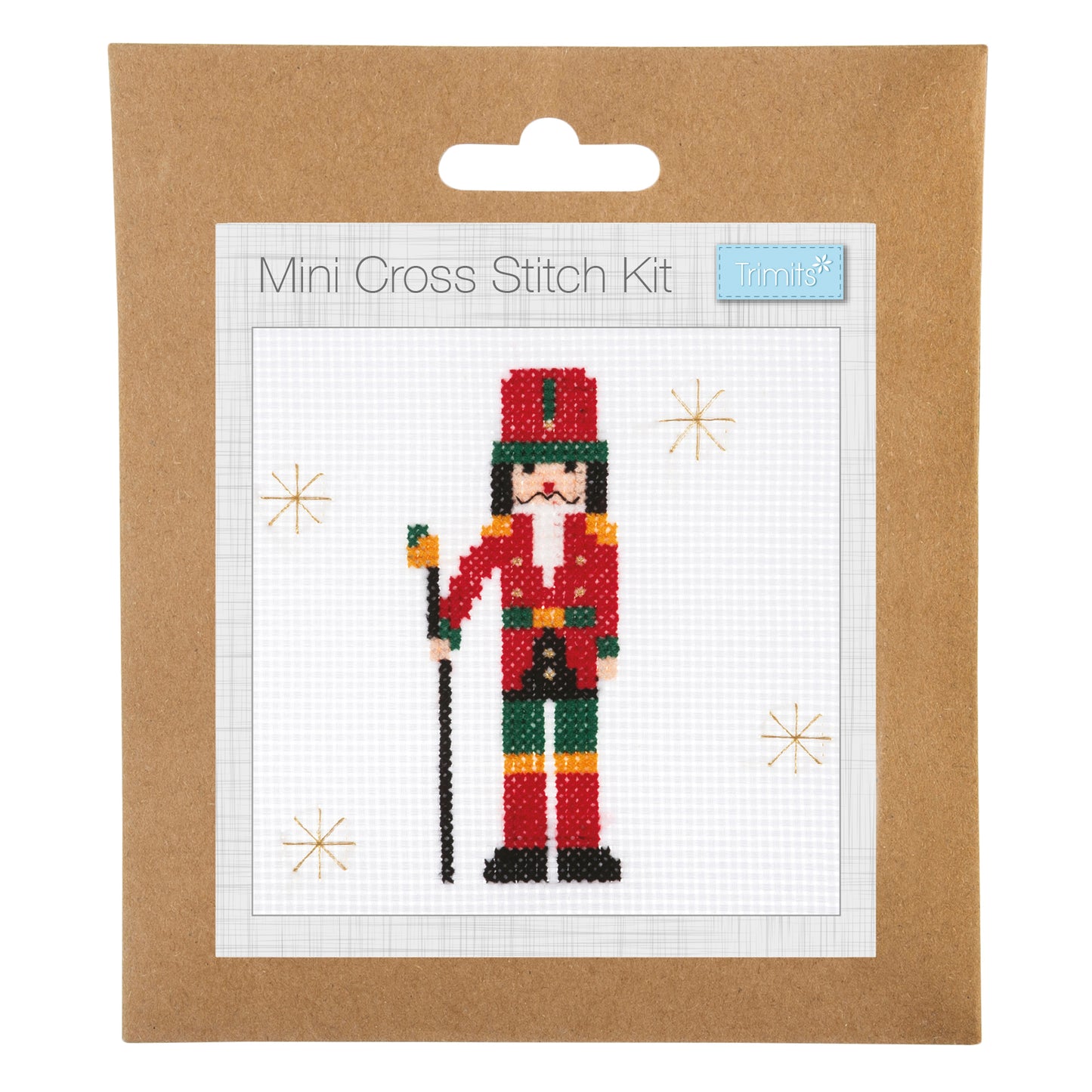 Mini Counted Cross Stitch Kit: Christmas Nutcracker