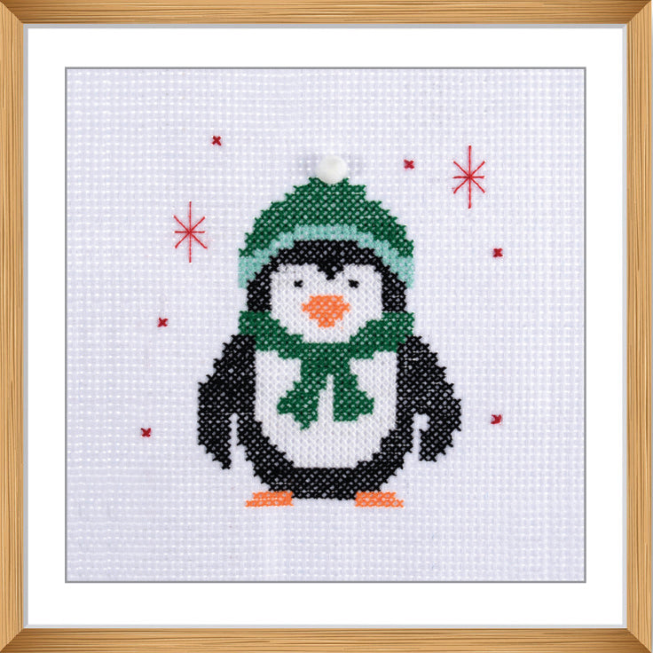 Mini Counted Cross Stitch: Christmas Penguin