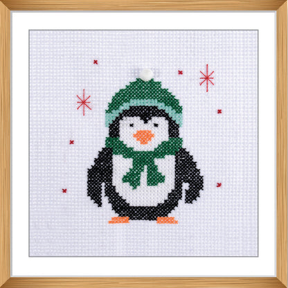 Mini Counted Cross Stitch: Christmas Penguin