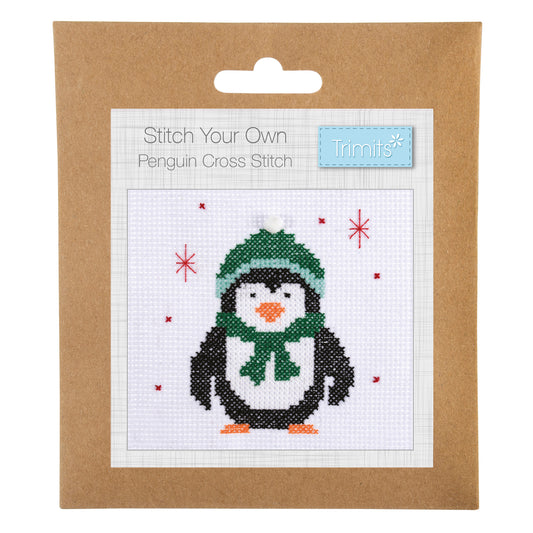 Mini Counted Cross Stitch: Christmas Penguin