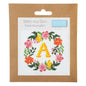 Mini Counted Cross Stitch Kit: Floral Wreath Monogram