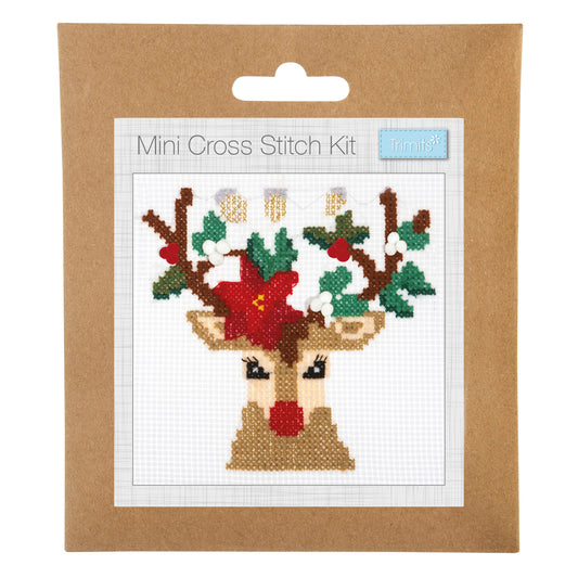 Mini Counted Cross Stitch: Reindeer
