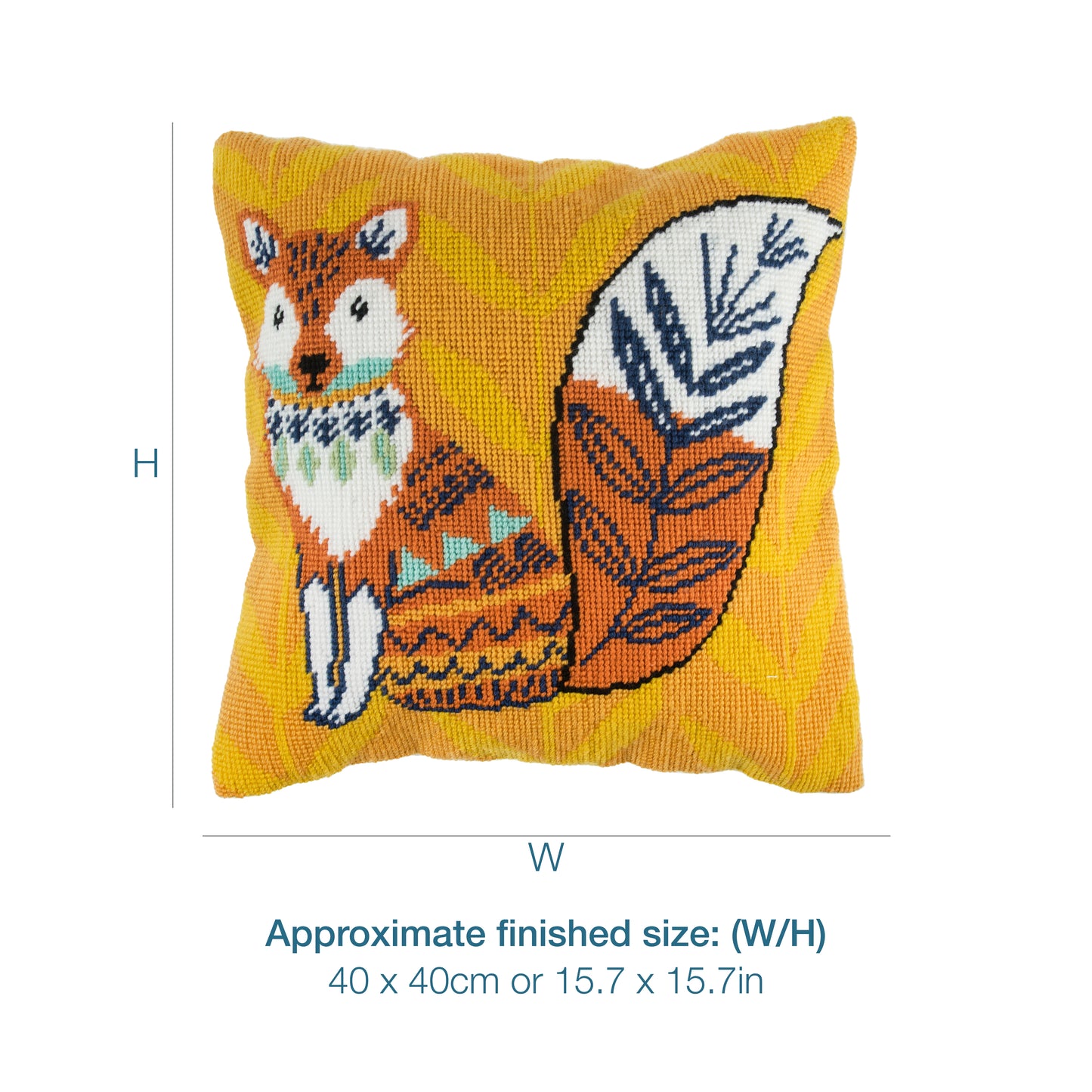 Half Stitch/Tapestry Cushion Kit - Fox
