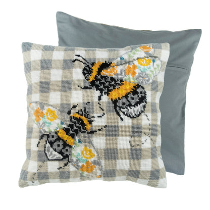 Half Stitch/Tapestry Cushion Cover Kit - Bees