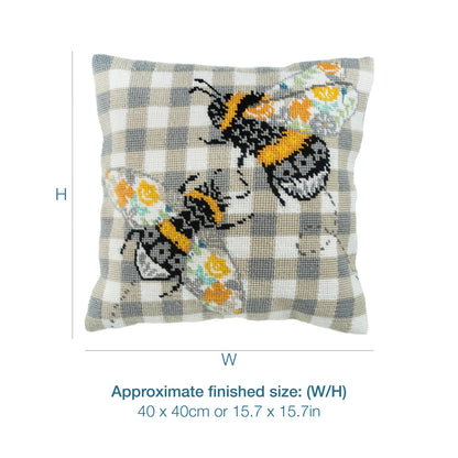 Half Stitch/Tapestry Cushion Cover Kit - Bees