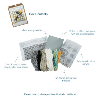Half Stitch/Tapestry Cushion Cover Kit - Bees
