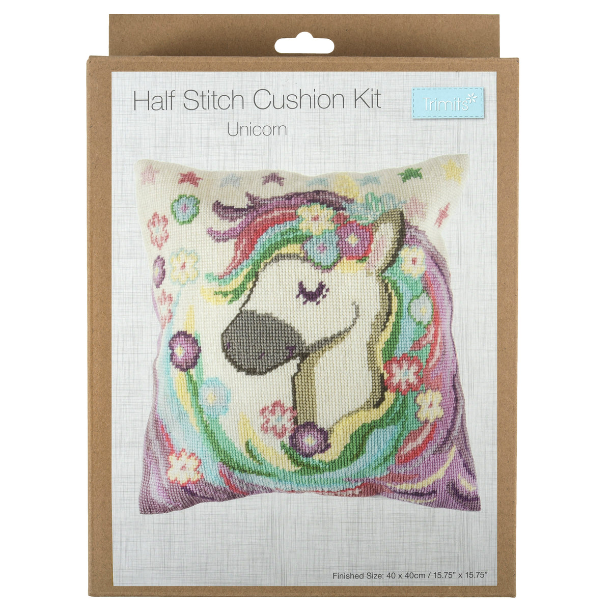Half Stitch/Tapestry Cushion Cover -  Unicorn