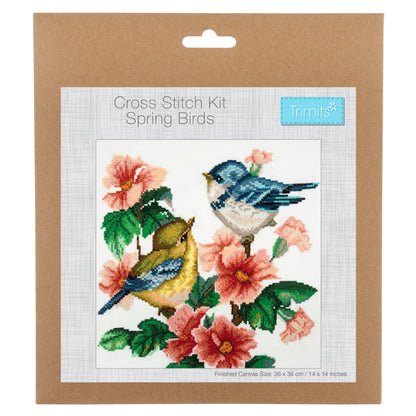 Large Counted Cross Stitch Kit: Spring Birds