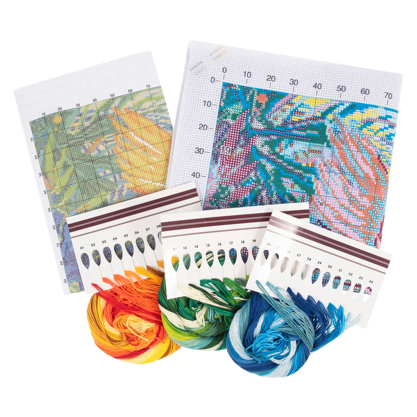 Large Printed Cross Stitch Kit: Parrot