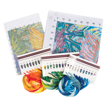 Large Printed Cross Stitch Kit: Parrot