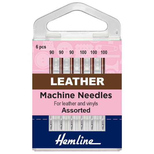 Hemline Sewing Machine Needles: Leather: Mixed