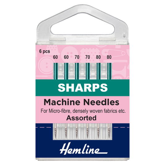 Hemline Sewing Machine Needles: Sharps-Micro: Mixed