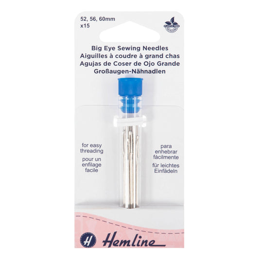 Big Eye Hand Sewing Needles: 3 Sizes
