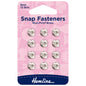 Snap Fasteners: Sew-on: Nickel: 9mm: Pack of 12