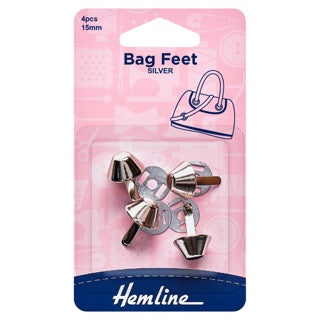 Bag Feet: 15mm: Nickel: 4 Pieces