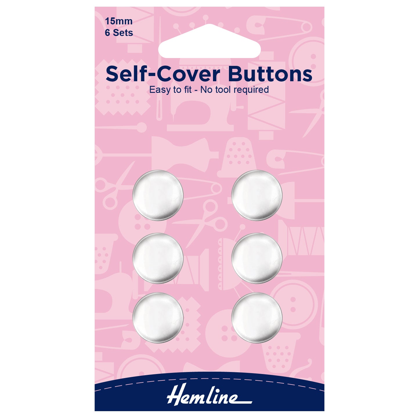 Metal Self-Cover Buttons: 15mm