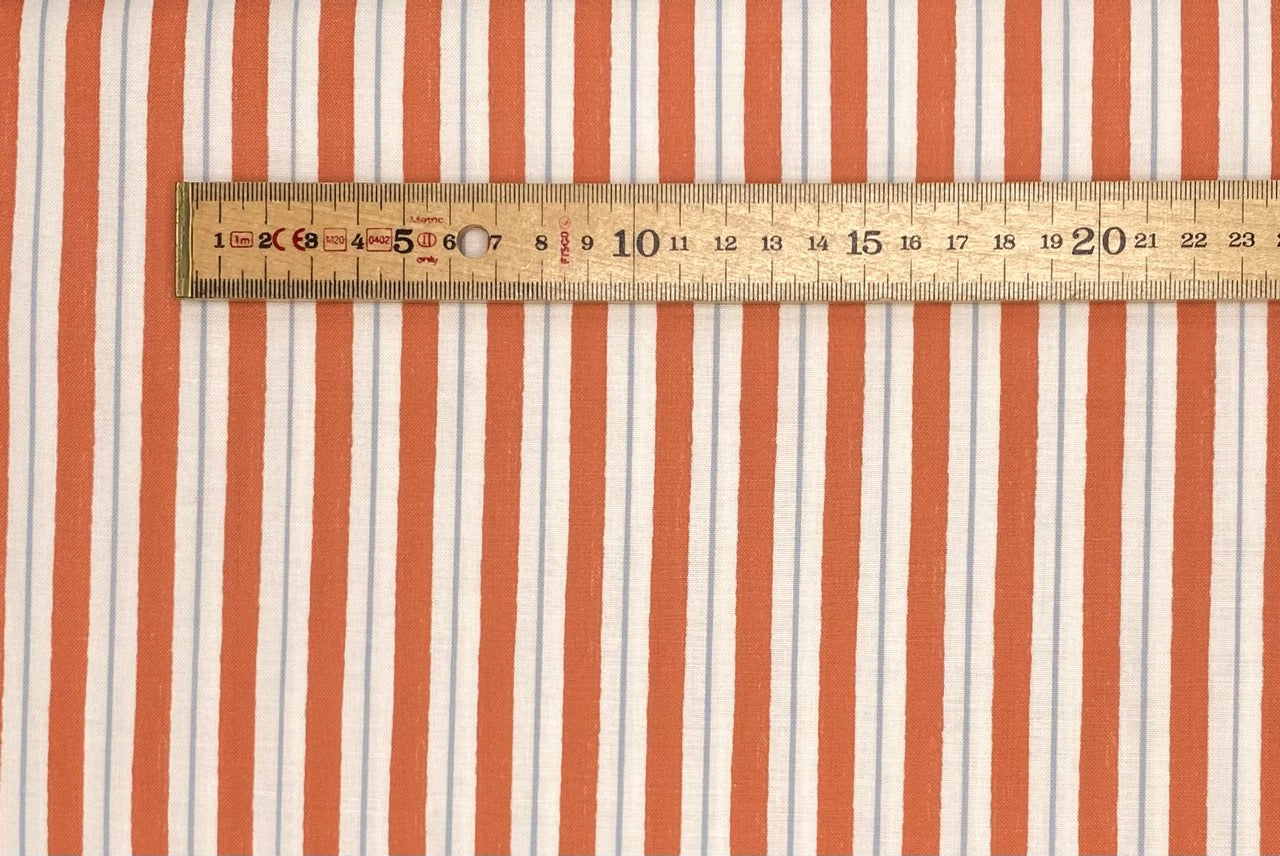 Seas the Day stripe coral red