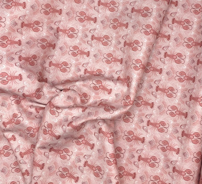 Mirrored lobster light coral pink